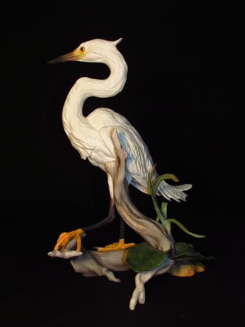 BOEHM PORCELAIN "SNOWY EGRET" - AS-IS (1 of 7)