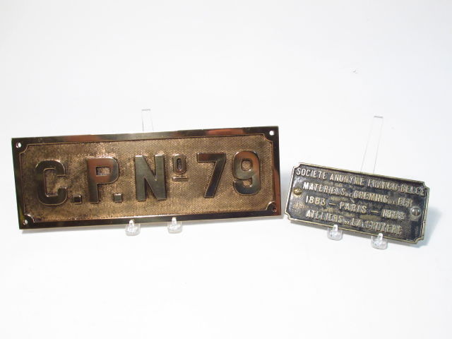 ANTIQUE RAILROADIANA PLAQUES: SOCIETE FRANCO-BELGE (1 of 6)