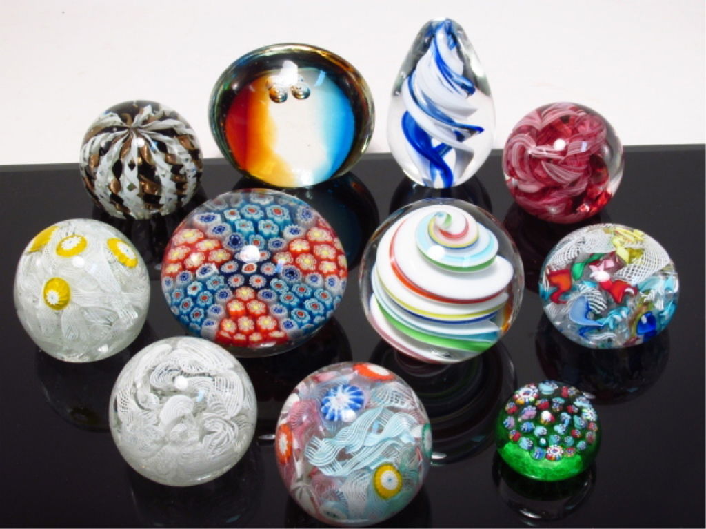 ELEVEN ASSORTED PAPERWEIGHT - JOHN DEACONS (1 of 10)