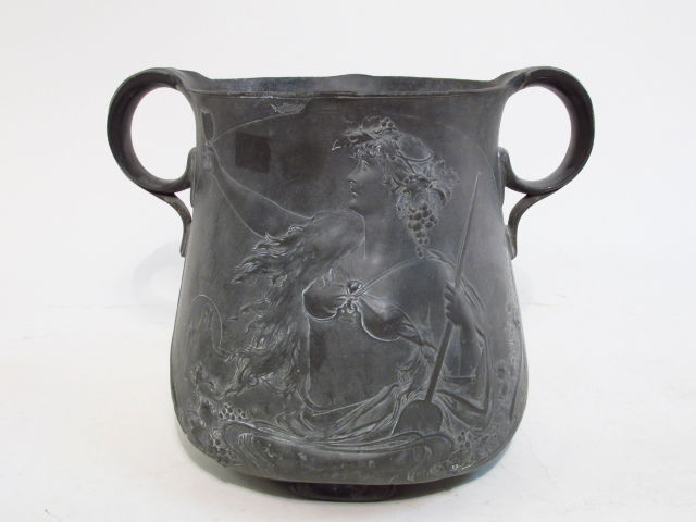 ART NOUVEAU CAST METAL PLANTER (1 of 9)