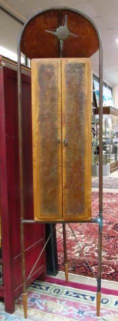 CONTEMPORARY COPPER AND CARVED MAPLE CABINET (1 of 8)