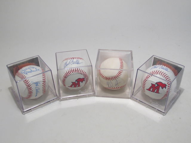 FOUR MLB SIGNED BASEBALLS - NOLAN RYAN, BOB FELLER (1 of 9)