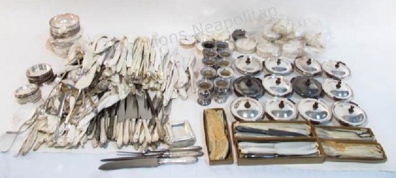 LARGE GROUPING JAPANESE SILVER PLATED TABLEWARES (1 of 10)