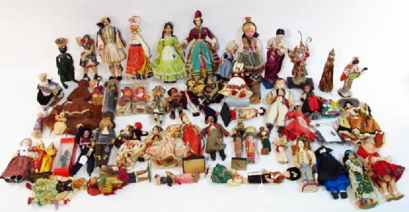 BOX LOT ASSORTED VINTAGE DOLLS, ETC. (1 of 10)