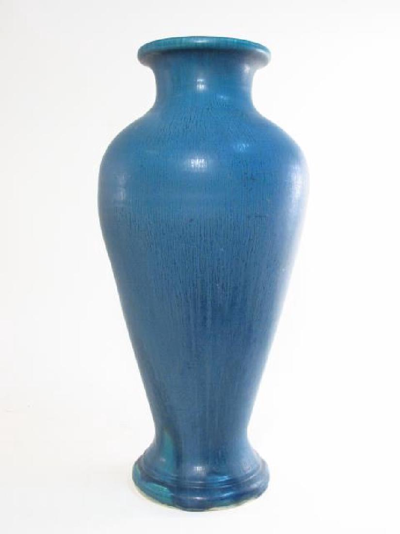 PEWABIC DETROIT BLUE/GREEN GLAZED POTTERY VASE 23" (1 of 9)