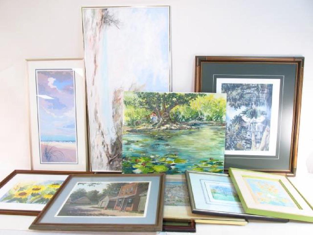 ASSORTED ART LOT: TEN PAINTINGS & PRINTS (1 of 10)