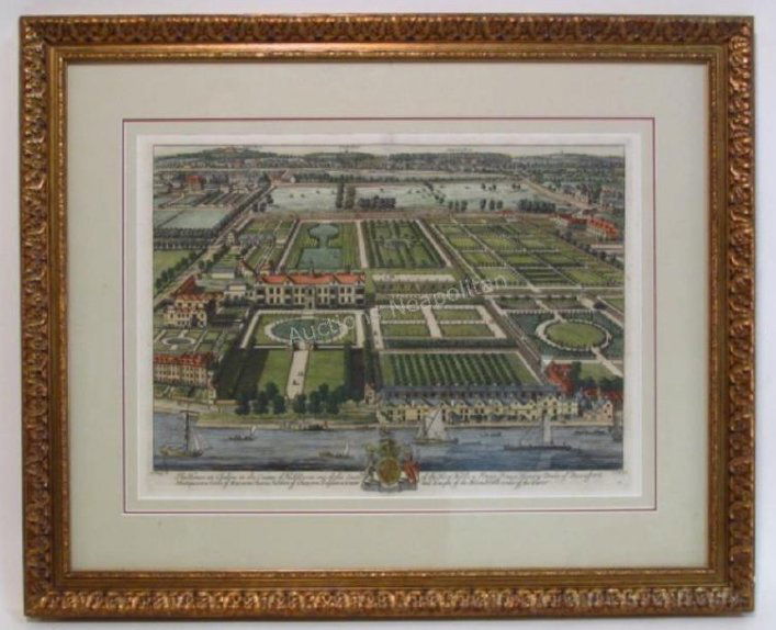 JOHANNES KIP HAND COLORED ENGRAVING: CHELSEA (1 of 10)