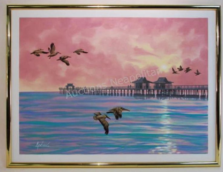 SILKSCREEN SERIGRAPH: NAPLES PIER (1 of 6)