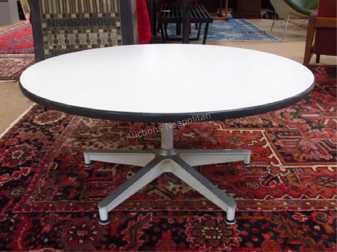 HERMAN MILLER STYLE PEDESTAL TABLE (1 of 4)