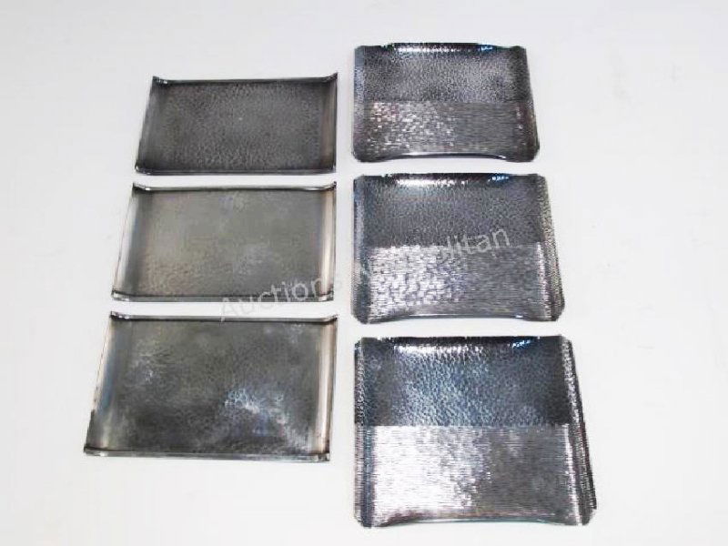 SIX JAPANESE SILVER CARD TRAYS (1 of 7)