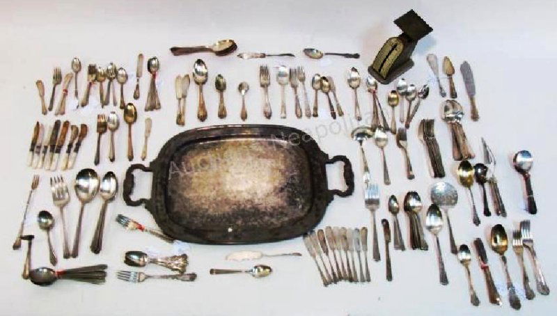 POSTAL SCALE, STERLING & SILVER PLATED UTELSILS (1 of 10)