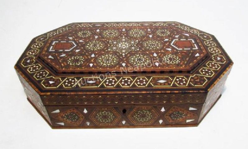 ANTIQUE ANGLO-INDIAN PARQUETRY INLAID BOX (1 of 10)