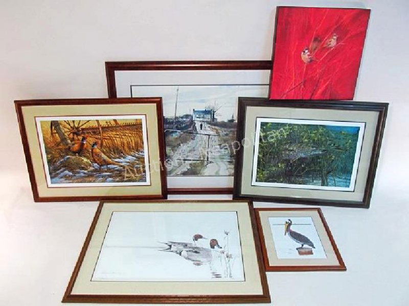 ASSORTED WILDLIFE THEMED FRAMED PRINTS, ETC. 6 PCS (1 of 10)