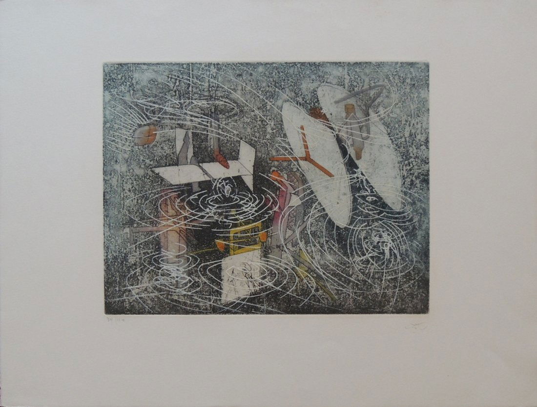 Roberto Matta, Untitled: Etching aquatint on Arches paper; Paper sizes cm 50 x 66; Image sizes cm 30,5 x 40; Signed lower right; Edition 31/110; COA provided