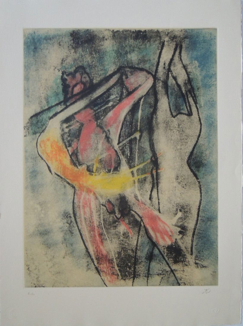 Roberto Matta, Nudo dato al verso: Etching/Aquatint; Paper sizes cm 75,5 x 66,5; E.A. ; COA provided