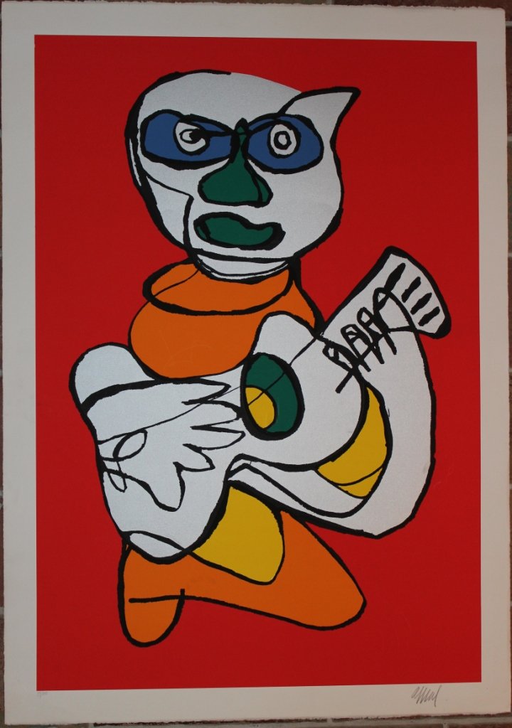 Karel Appel, Untitled: Color lithograph; Paper sizes cm 106 x 76; Image sizes cm 96 x 66; Signed lower right and numbered lower left in crayon by the Artist; Edition 79/100; COA provided