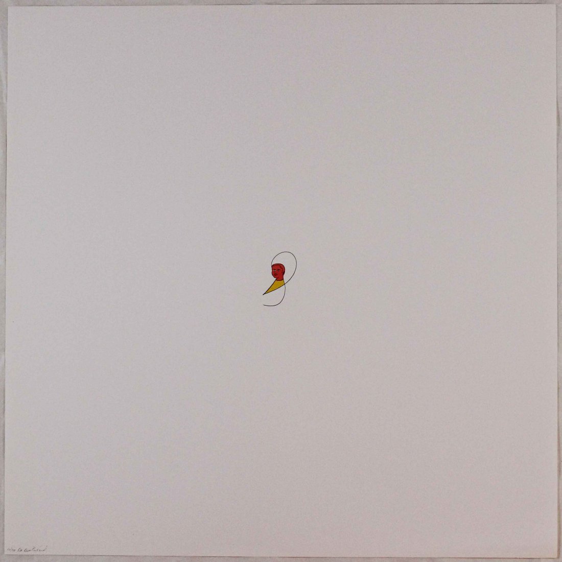 Gino De Dominicis, Il figlio, 1972: Litografia a colori; Dimensioni foglio 70 x 70 cm; Tiratura 100; Firmata in basso a sinistra a matita dall'Artista; Numerata 70/100; Certificato di autenticitÃ . Colors lithograph; Paper sizes 70 x