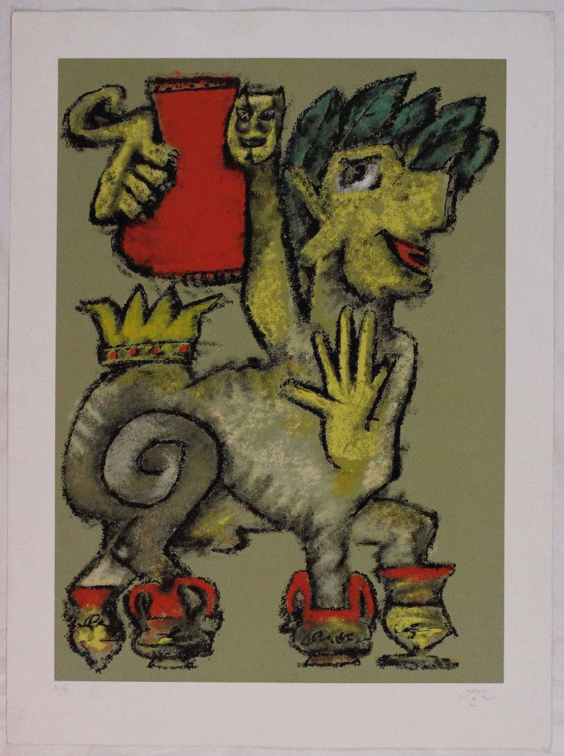 Roberto Matta, Cavallo con vasi, Serigrafia a colori (1 of 1)