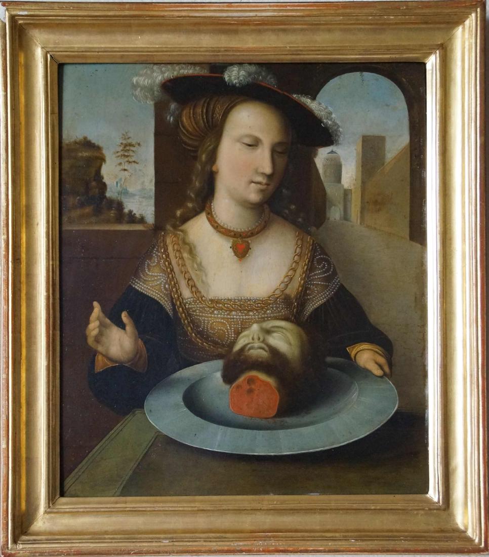Lucas Cranach the Younger (1515â€“1586), circle of: Artist: Lucas Cranach the Younger (1515â€“1586), circle of Title: Untitled (Salome) Medium: Oil on copper panel Size: 32 x 26 cm. approximate Date: 1550's circa
