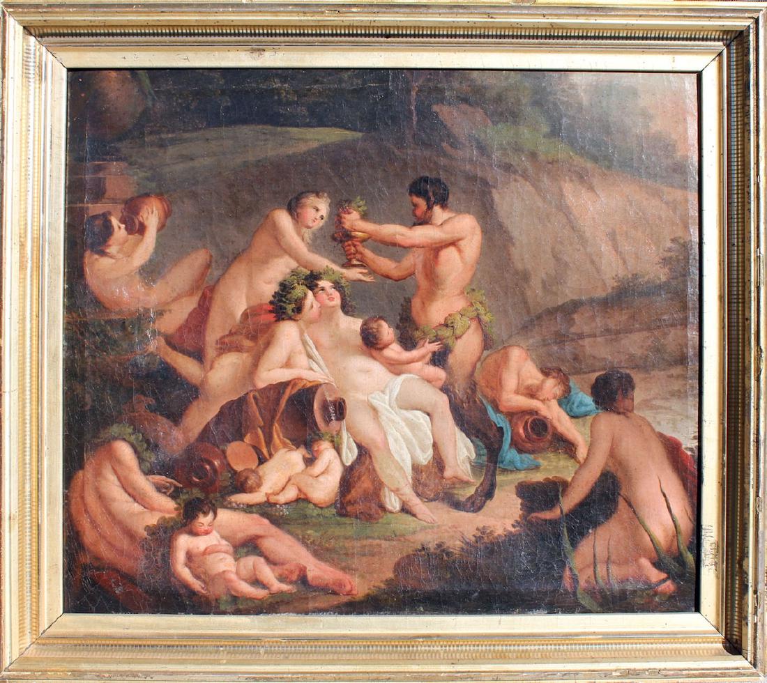 Charles Joseph Natoire (attributed to) (French: Title:Artist: Charles Joseph Natoire (attributed to) Untitled (Baccanale) Medium: Oil on Canvas Size: Approx. 40.6 x 50.8 centimeters 16" x 20" inches Date: 1780 circa