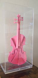 Arman "Hommage a Yves Klein" Pink Violin Sculpture