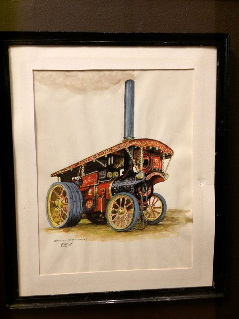 British Antique painting Burrell Dreadnought: Artist: C.H.N. Initials Title: Burrell Dreadnought Medium: watercolor on paper Date: Early 1900's Size: 10" x 12" inches approximate Note: Framed, but missing glass. p Keywords: British 19th century V