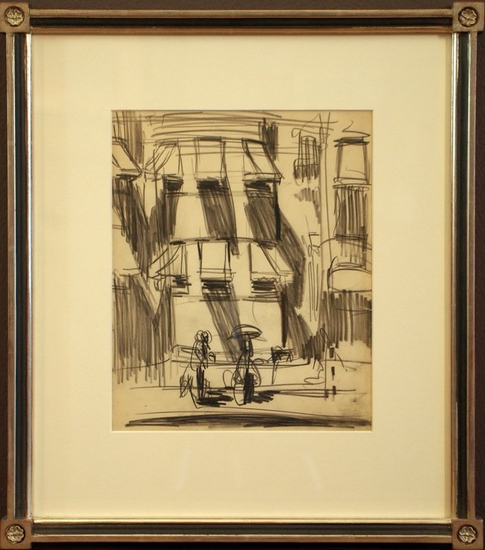 George Benjamin Luks Drawing: Artist: George Benjamin Luks Title: Untitled Medium: Pencil on paper Size: 8" x 10" Approximate Date: Unknown Provenance: Estate of George Luks (w/letter from Washington Irving Gallery/ Bernard Crysta