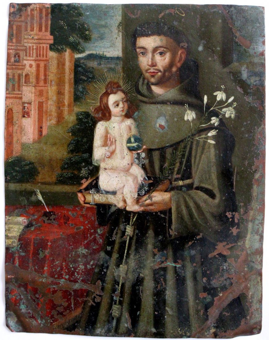 Spanish Colonial Old Master St. Anthony (1 of 3)