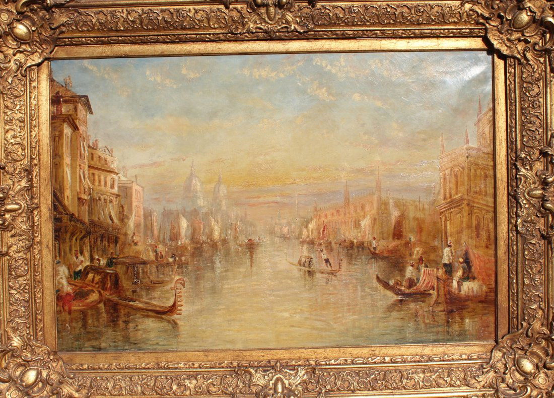 Francis Moltino 19th century Venice painting (1 of 7)