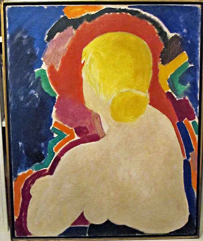 Ben Johnson nude painting mid-century modern: Artist: Ben Johnson Title: Medium: oil on canvas Size: 36" x 32" Date: 1959