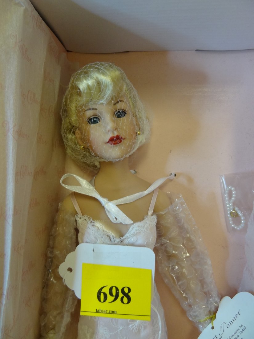 18'' ROBERT TONNER ''KITTY COLLIER'', BLUE GLASS E: 18'' ROBERT TONNER ''KITTY COLLIER'', BLUE GLASS EYES, BLONDE HAIR, IN UNDERWEAR READY FOR A NEW COSTUME, BEAUTIFUL DOLL, IN ORIGINAL BOX