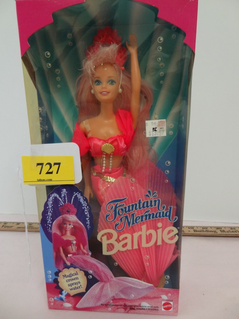 12'' 1993 ''FOUNTAIN MERMAID BARBIE'' MAGICAL CROW: 12'' 1993 ''FOUNTAIN MERMAID BARBIE'' MAGICAL CROWN SPRAYS WATER, MINT IN BOX, GREAT GIFT IDEA