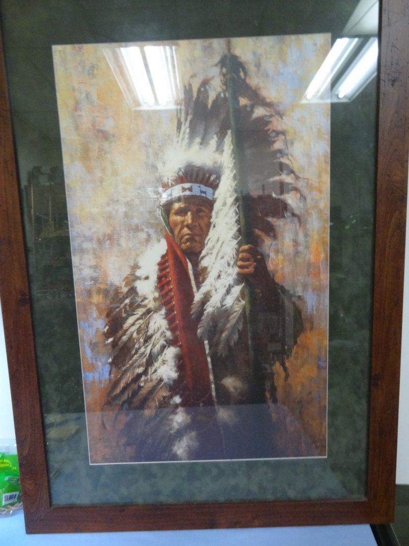 FRAMED PRINT BY HOWARD TERPNING ''THE STRENGTH OF EAGLE: FRAMED PRINT BY HOWARD TERPNING ''THE STRENGTH OF EAGLES'' #164/1250 1992 IMAGE SIZE 18'' X 30'' FRAME SIZE 27 1/2'' X 40''