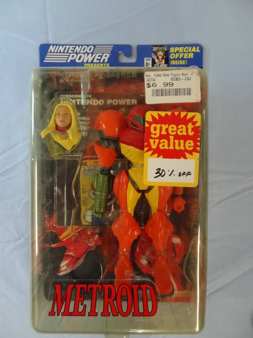 NINTENDO POWER PRESENTS 'SAMUS METROID' A 7'' 2002 NINT: NINTENDO POWER PRESENTS 'SAMUS METROID' A 7'' 2002 NINTENDO AND JOYRIDE STUDIOS ACTION FIGURE. NEW IN PACKAGE, PACKAGE IN GOOD CONDITION. (AGES 8+)