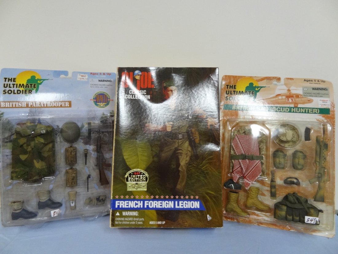 NEW IN BOX, GI JOE CLASSIC COLLECTION 1996 AND (2) ULTI: NEW IN BOX, GI JOE CLASSIC COLLECTION 1996 AND (2) ULTIMATE SOLDIER UNIFORM SETS