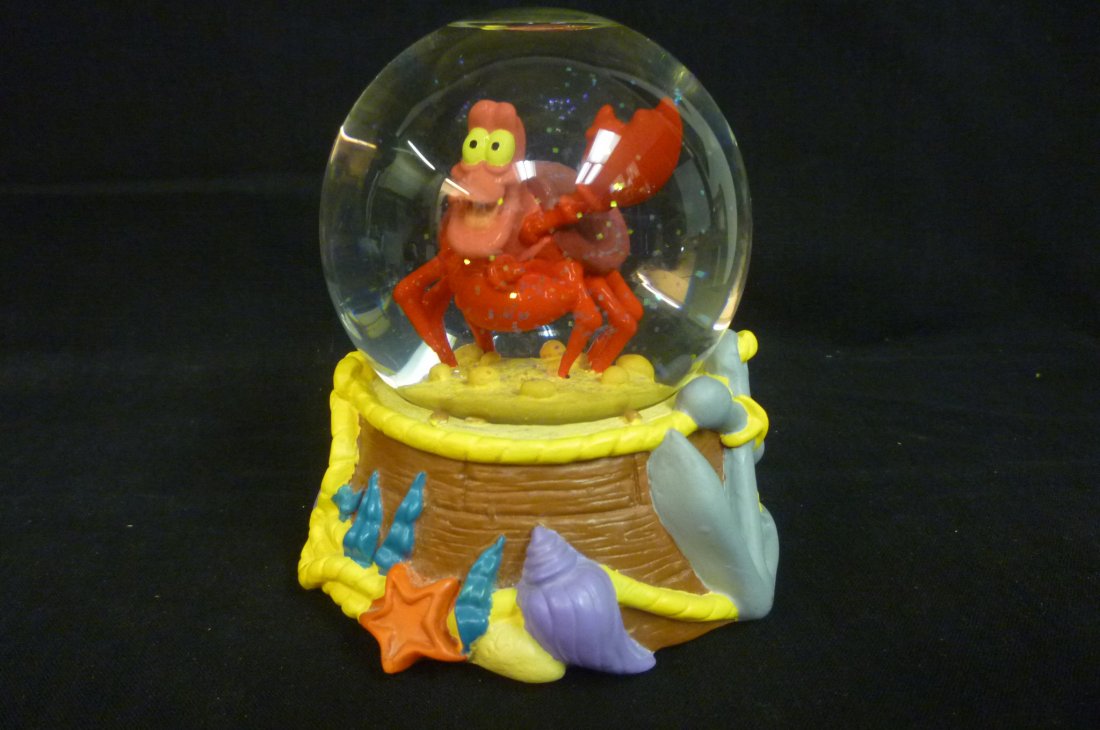 SNOW GLOBE WITH SEBASTIAN FROM THE MOVIE LITTLE MERMAID: SNOW GLOBE WITH SEBASTIAN FROM THE MOVIE LITTLE MERMAID