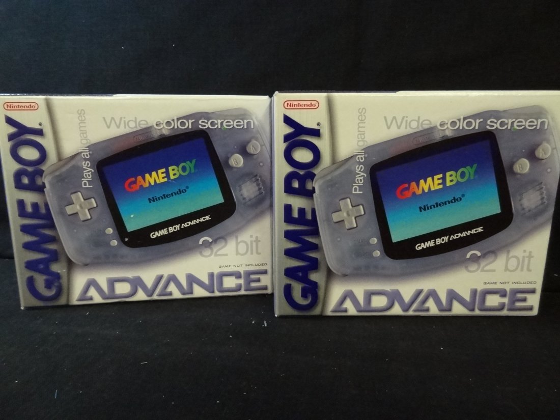 TWO NINTENDO GAME BOY ADVANCE 32 BIT, PLAYS ALL GAMES, : TWO NINTENDO GAME BOY ADVANCE 32 BIT, PLAYS ALL GAMES, WIDE COLOR SCREEN, BATTERIES INCLUDED.