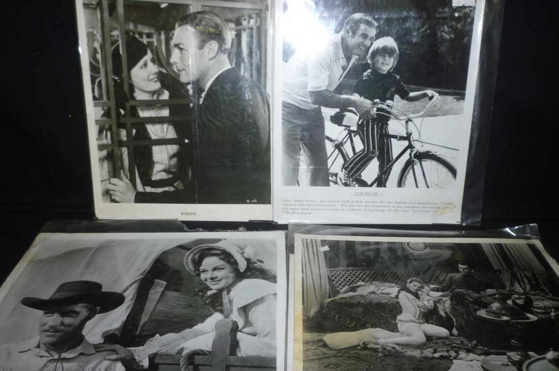 4 BLACK AND WHITE PHOTOS OF VINTAGE TELEVISION S: 4 BLACK AND WHITE PHOTOS OF VINTAGE TELEVISION SHOWS. UNTAMED, MOD SQUAD, ROBERTA.