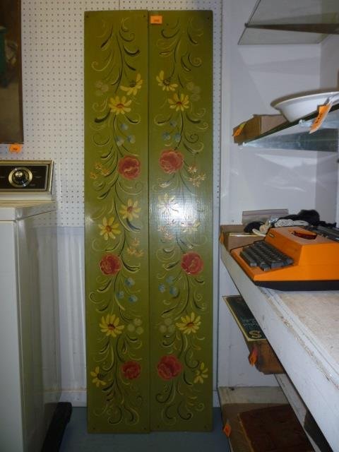 2 TOLE PAINTED PANELS