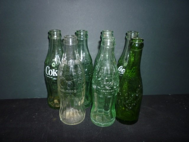 VINTAGE COCA COLA BOTTLES AND ONE WH EDMUNDSON SWINTON : EDMUNDSON SWINTON , SET OF 7
