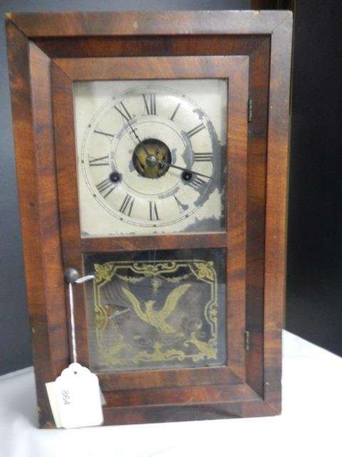 THOMASTON CLOCK GRANDMOTHER CLOCK MADE BY SETH THOMAS: GRANDMOTHER CLOCK MADE BY SETH THOMAS OF THOMASTON, CONNECTICUT. APPROX 10' X 16' X 4' Weight movement