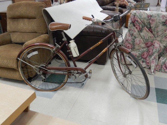 VINTAGE BICYCLE OLD COURIER BICYCLE WITH MATCHING: OLD COURIER BICYCLE WITH MATCHING FENDERS