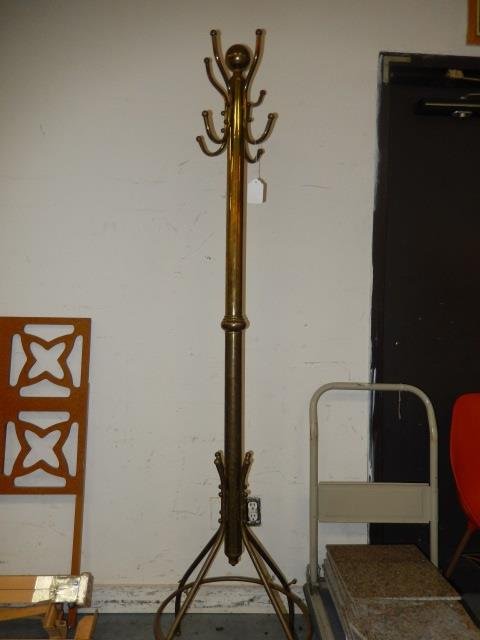 GOLD TONE COAT HANGER APPROX 70" TALL: APPROX 70" TALL