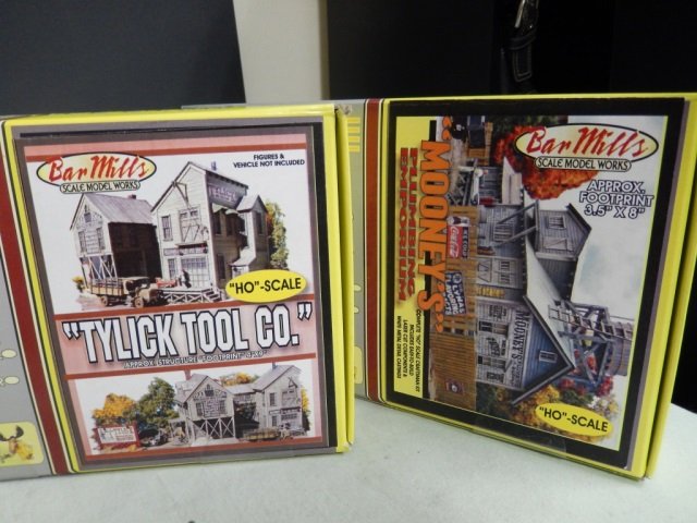 2 BAR MILLS SCALE MODEL WORKS. HO SCALE 2 BAR MILLS: 2 BAR MILLS SCALE MODEL WORKS. NEW IN BOX. HO SCALE. LOT INCLUDES: TYLICK TOOL CO. AND MOONEY'S PLUMBING EMPORIUM.
