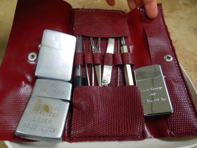 3 LIGHTERS AND FIRST AID KIT INCLUDES WITH SCISSORS,: INCLUDES WITH SCISSORS, SCAPEL AND DROPPER