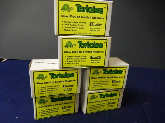 6 TORTOISE SLOW MOTION SWITCH MACHINE: EACH IS NEW IN BOX