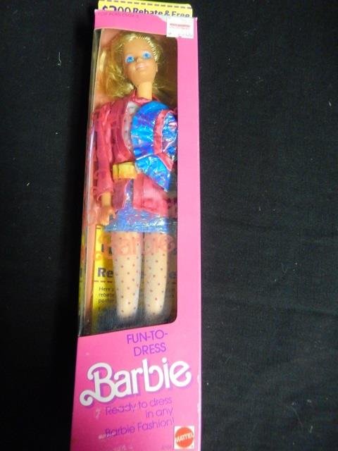 "FUN TO DRESS" BARBIE DOLL: CIRCA 1987. NEW IN BOX