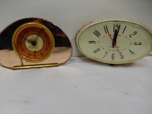 2 VINTAGE TABLE CLOCKS: SETH THOMAS & GENERAL ELECTRIC