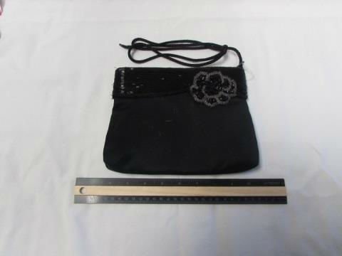 ANDRE CELLINI SILK PURSE W/BEADS: ANDRE CELLINI SILK PURSE W/BEADS
