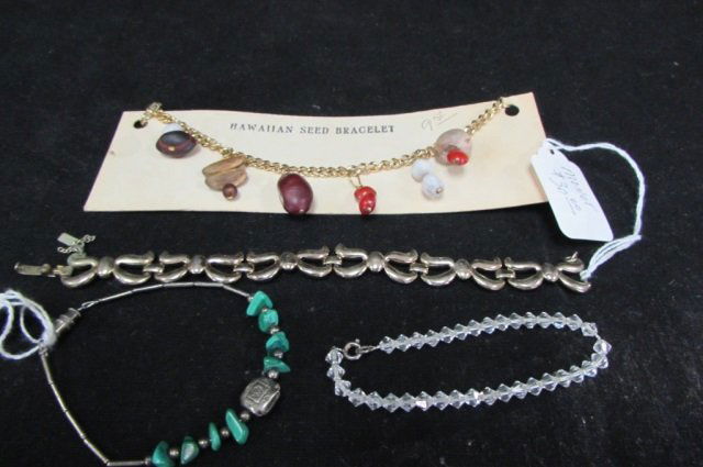 VINTAGE BRACELETS (4 PAIRS): MONET BRACELET OTHERS NOT MARKED